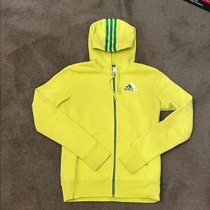 adidas Yellow & Green Full-Zip Hoodie